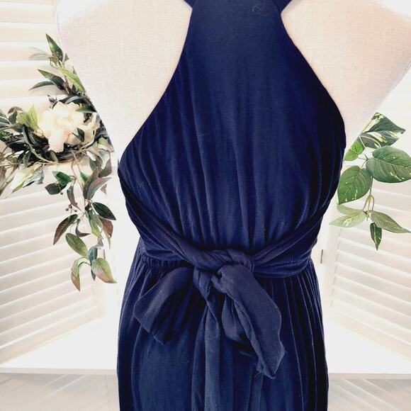 HD IN PARIS BLACK MAXI ROMPER WITH TIE BACK SIZE SMALL - Picture 3 of 8